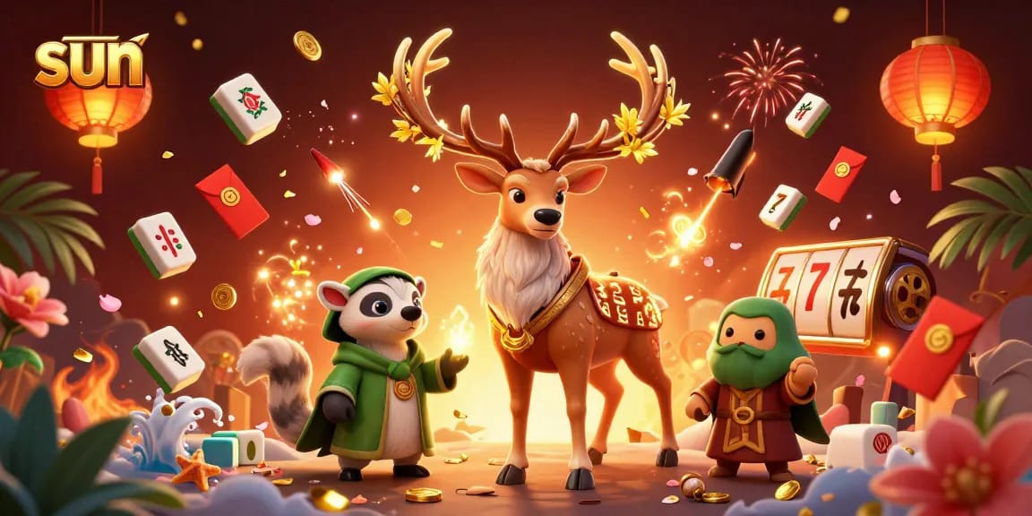 Engage in vibrant online gaming with the sun-themed casino illustration showcasing magic and excitement.