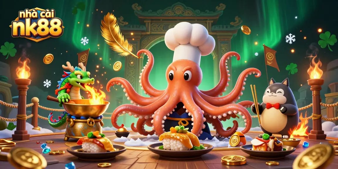 Engage in thrilling gameplay at nhà cái nk88, with vibrant characters and energetic casino atmosphere.