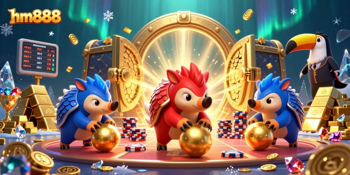 Experience the excitement of hm888 casino with vibrant pangolins and dazzling treasures.