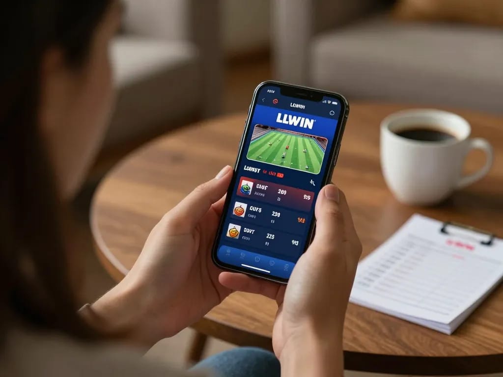 Experience thrilling mobile betting with link vào llwin in a cozy home setting featuring live sports odds.