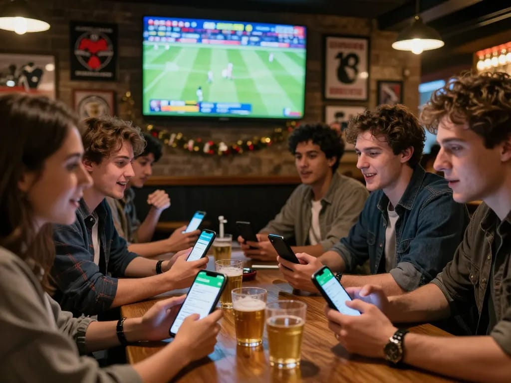 Cakhiatv sports betting fans excitedly placing live bets while enjoying a match