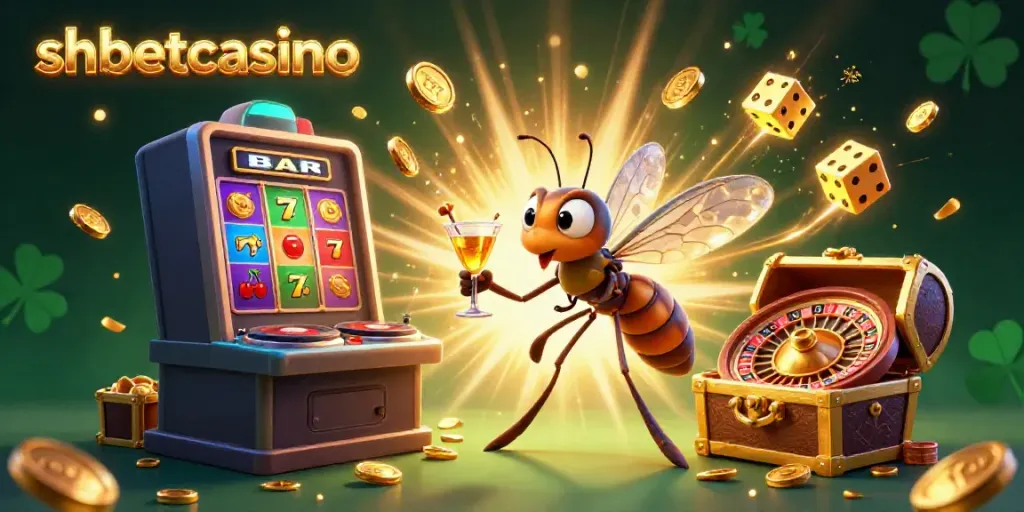 Experience the excitement of shbetcasino with dynamic characters and casino elements bursting with energy.