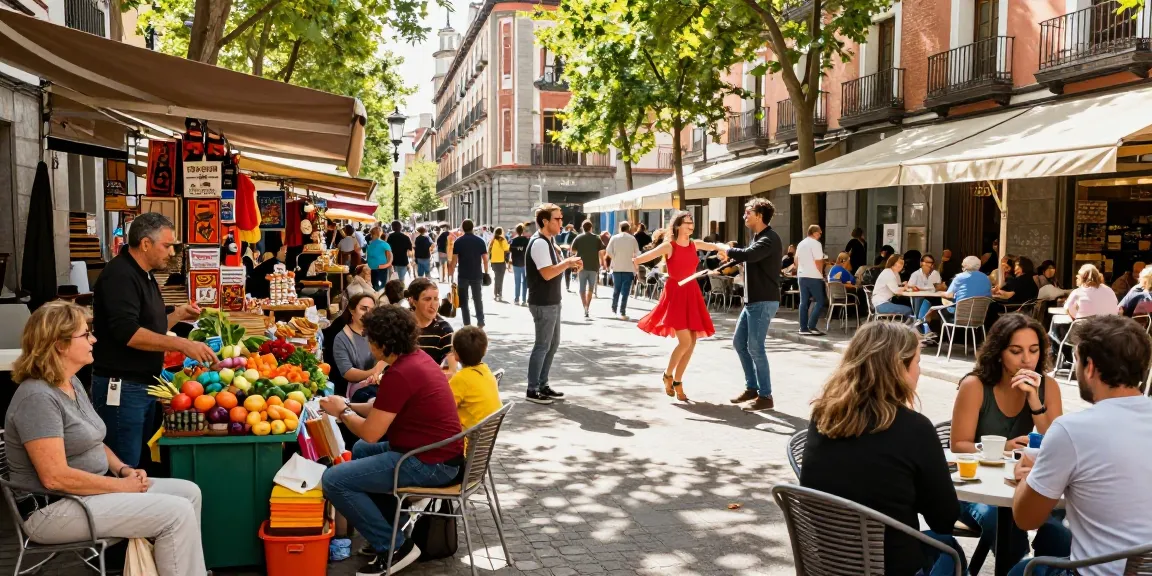 Noticias de Madrid: escenas vibrantes de la vida en las calles de Madrid con actividades culturales y comunidad