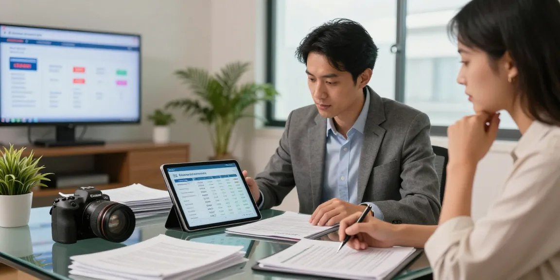 Engaging financial consultation on préstamo hipotecario in modern office.