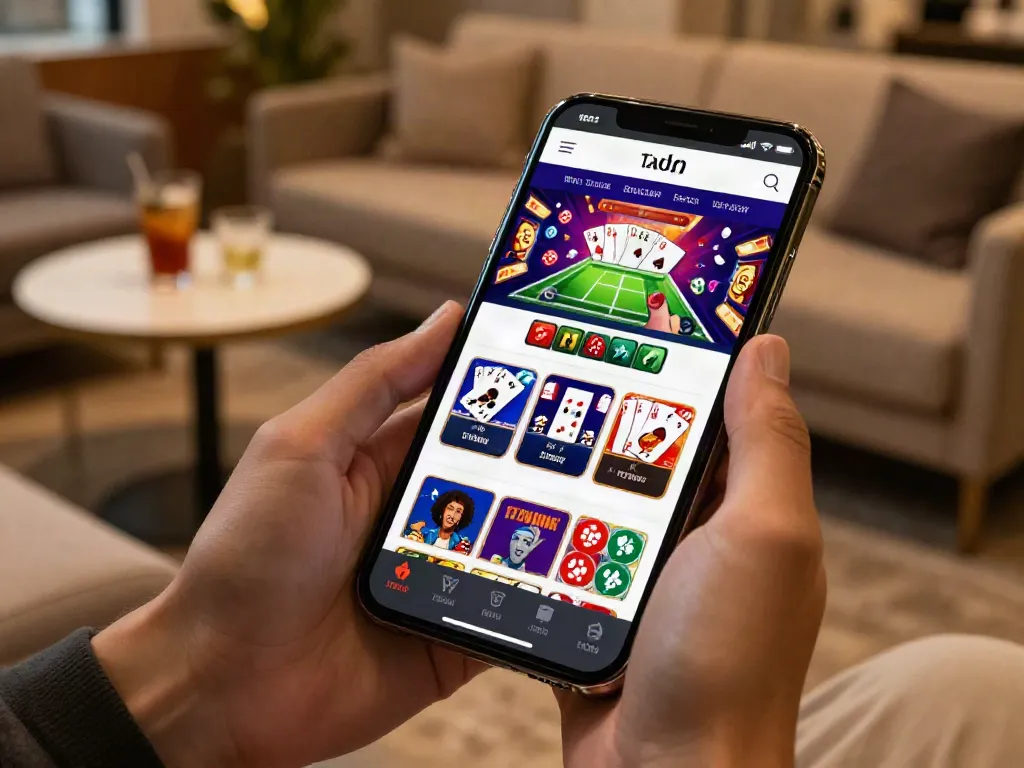 Engaging mobile gambling experience on ta88 platform with vibrant game graphics.