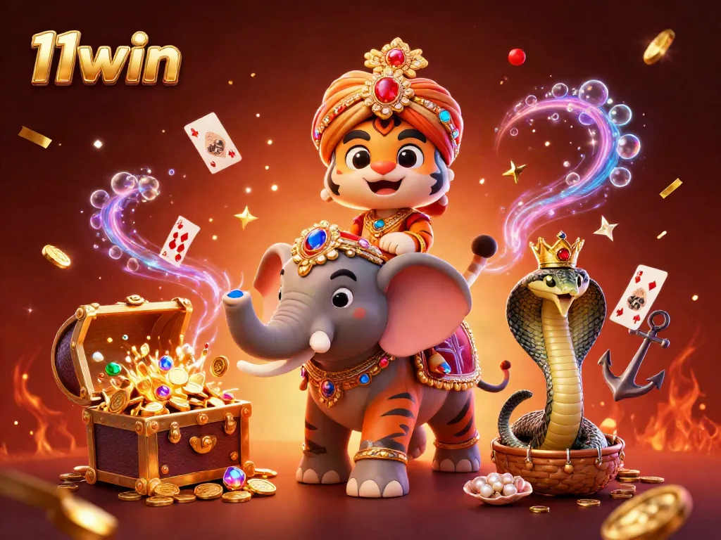 Experience thrilling gameplay at 11win with a vibrant 3D casino scene showcasing adventure and riches.