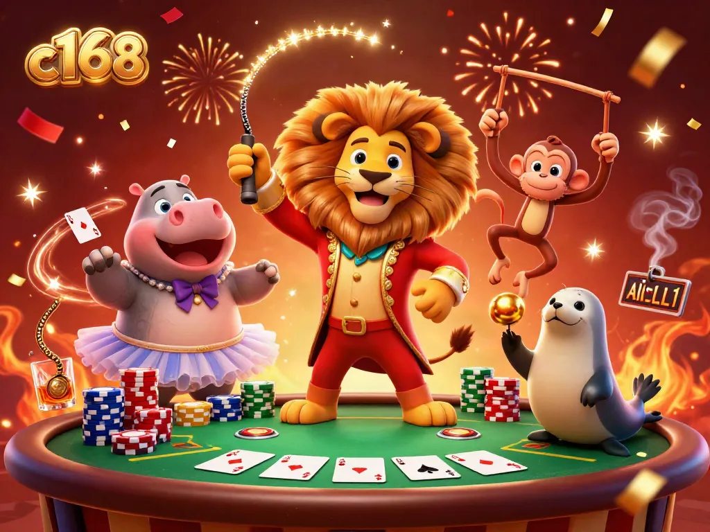 Engage in exhilarating poker moments with c168 featuring fun characters and vibrant gameplay elements.