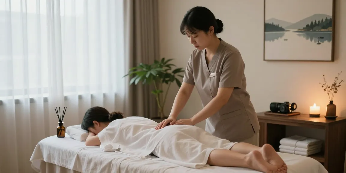 Experience the soothing 안양출장마사지 in a tranquil massage environment with calming lights and serene décor.