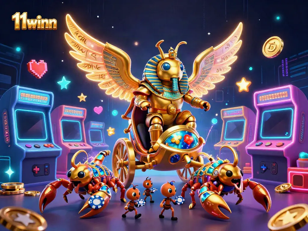 Engage in thrilling experiences at 11winn with a dynamic 3D casino scene filled with excitement.