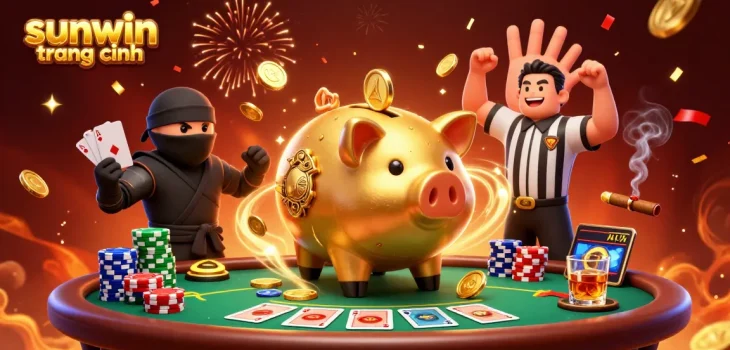 Experience the thrill of sunwin trang chính with lively 3D characters and dynamic poker elements.