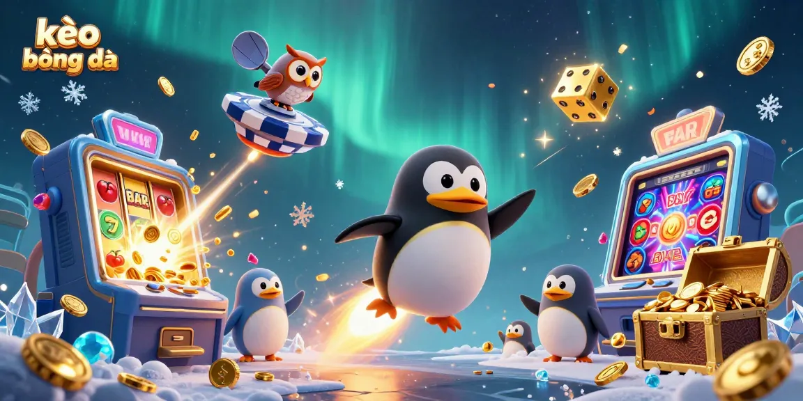 Bet on kèo bóng đá with excitement as the golden penguin blasts through a thrilling casino adventure!