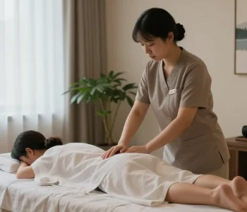 Experience the soothing 안양출장마사지 in a tranquil massage environment with calming lights and serene décor.