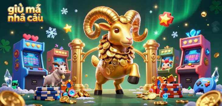 Experience the thrill of giải mã nhà cái with this vibrant 3D casino illustration featuring game elements and characters.
